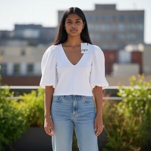 Zara Women's white blouse